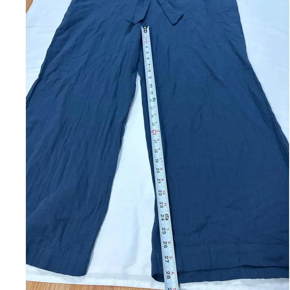 Pact Women’s Large Blue Coastal Beach Halter Jumpsuit Cotton Beachy Nautical - Picture 13 of 13